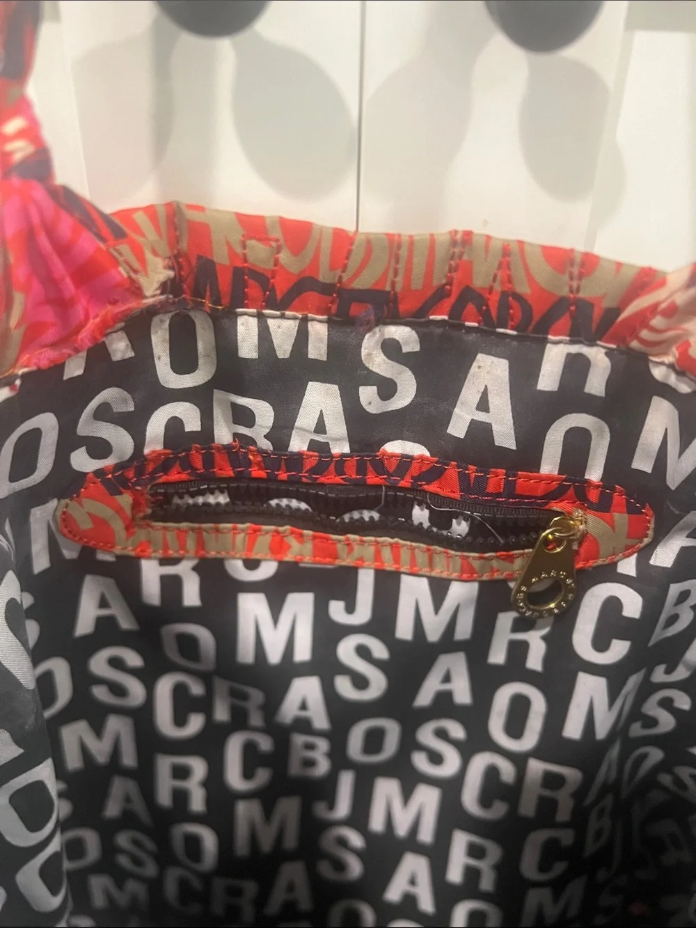 Marc by Marc Jacobs Vintage Graffiti Printed Quilted Nylon Tote Bag Multi
